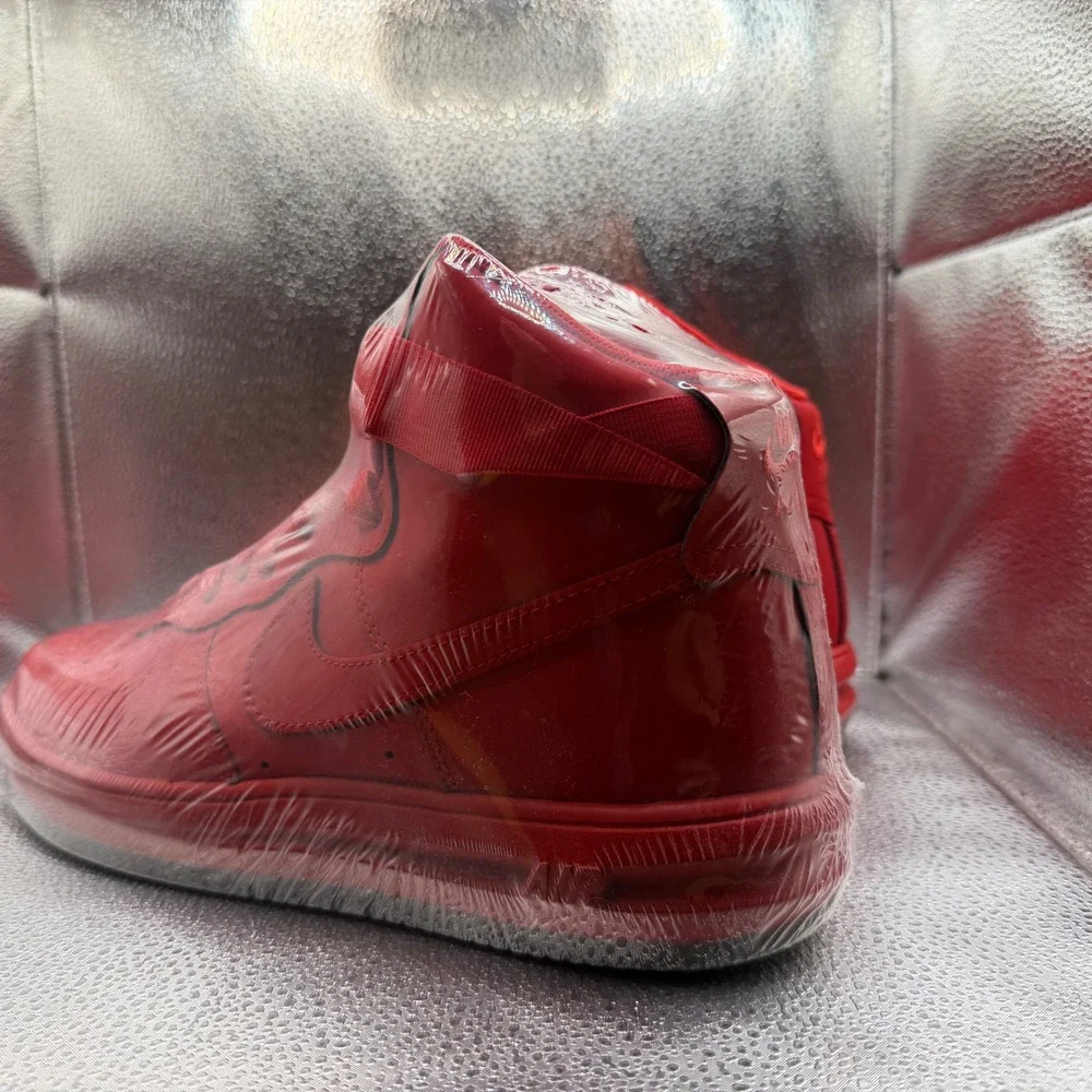 Size 10 Nike Lunar Force 1 High Mens Red Like New 705436-600 Sneaker